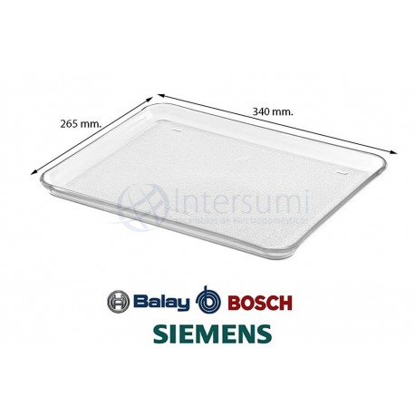 Bandeja de cristal para horno microondas Bosch, Neff, Siemens - Comprar